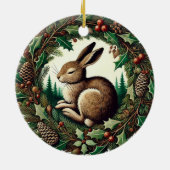 Weihnachten Hare Keramik Ornament (Hinten)