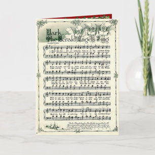 Weihnachten Hark the Herald Angels Sing Gold Glock