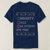 Weihnachten hässlich, süß oder schön Weihnachten T-Shirt (Design vorne)
