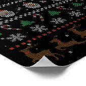Weihnachten hässlicher Weihnachts-Pullover Poster (Ecke)