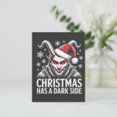 Weihnachten hat eine dunkle Seite Ankündigungspostkarte (Stehend Vorderseite)