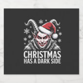 Weihnachten hat eine dunkle Seite Schaumweinetikett (Einzelnes Label)