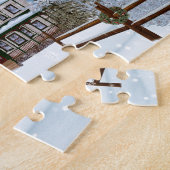 Weihnachten, Haus in der Snowy-Winter-Szene Puzzle (Seite)