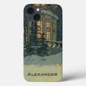 Weihnachten, Haus mit Kränen in Windows Case-Mate iPhone Hülle (Rückseite)