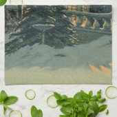 Weihnachten, Haus mit Kränen in Windows Geschirrtuch (Gefaltet)