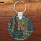 Weihnachten, Haus mit Kränen in Windows Schlüsselanhänger (Vorderseite)
