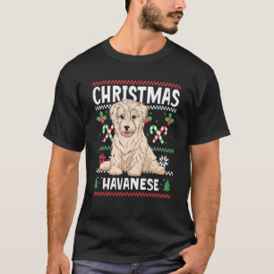 Weihnachten Havanese mit einem Hund für Weihnachte T-Shirt
