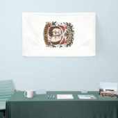 Weihnachten Hecke Umarme Igel Weihnachtsmann Hüte Banner (Messeveranstaltung)