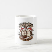 Weihnachten Hecke Umarme Igel Weihnachtsmann Hüte Kaffeetasse (Mittel)