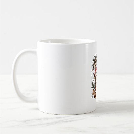 Weihnachten Hecke Umarme Igel Weihnachtsmann Hüte Kaffeetasse (Links)