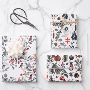 Weihnachten, Heide, Nordic Holiday Geschenkpapier Set