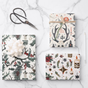 Weihnachten, Heide, Nordic Holiday Geschenkpapier Set