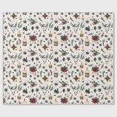 Weihnachten, Heide, Nordic, Solstiz, Winter, Weihn Geschenkpapier (Flach)