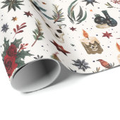 Weihnachten, Heide, Nordic, Solstiz, Winter, Weihn Geschenkpapier (Rolleneckpunkt)