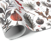 Weihnachten, Heide, Nordic, Solstiz, Winter, Weihn Geschenkpapier (Rolleneckpunkt)