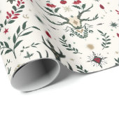 Weihnachten, Heide, Nordic, Solstiz, Winter, Weihn Geschenkpapier (Rolleneckpunkt)