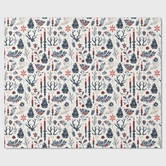 Weihnachten, Heide, Nordic, Solstiz, Winter, Weihn Geschenkpapier (Flach)