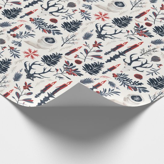 Weihnachten, Heide, Nordic, Solstiz, Winter, Weihn Geschenkpapier (Ecke)
