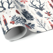 Weihnachten, Heide, Nordic, Solstiz, Winter, Weihn Geschenkpapier (Rolleneckpunkt)