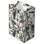 Weihnachten, Heide, Nordic, Solstiz, Winter, Weihn Mittlere Geschenktüte (Vorderseite Schrägansicht)