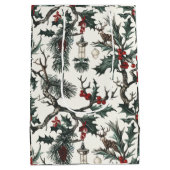 Weihnachten, Heide, Nordic, Solstiz, Winter, Weihn Mittlere Geschenktüte (Rückseite)