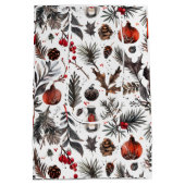 Weihnachten, Heide, Nordic, Solstiz, Winter, Weihn Mittlere Geschenktüte (Rückseite)