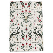 Weihnachten, Heide, Nordic, Solstiz, Winter, Weihn Mittlere Geschenktüte (Vorderseite)