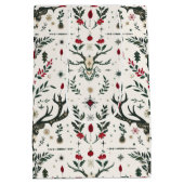 Weihnachten, Heide, Nordic, Solstiz, Winter, Weihn Mittlere Geschenktüte (Rückseite)