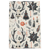 Weihnachten, Heide, Nordic, Solstiz, Winter, Weihn Mittlere Geschenktüte (Vorderseite)