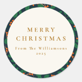 Weihnachten Heilige botanische Vegetation Runder Aufkleber