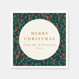 Weihnachten Heilige botanische Vegetation Serviette