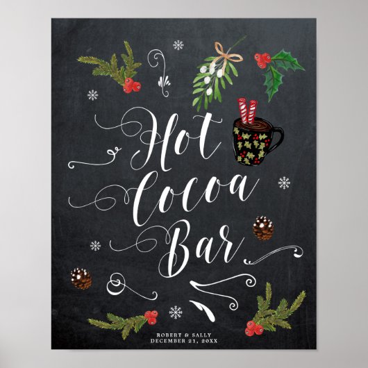Weihnachten heiße Kakao-Bar heilig Poster (Vorne)
