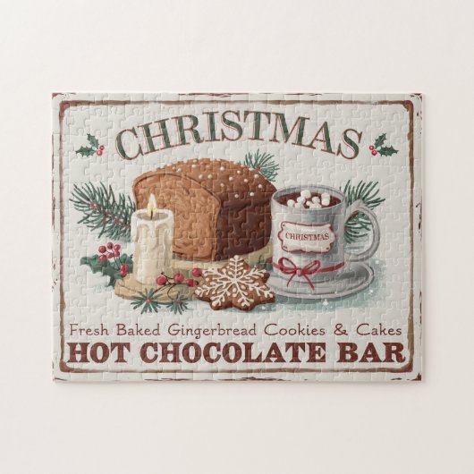 Weihnachten - Heiße Schokolade Bar Puzzle (Horizontal)