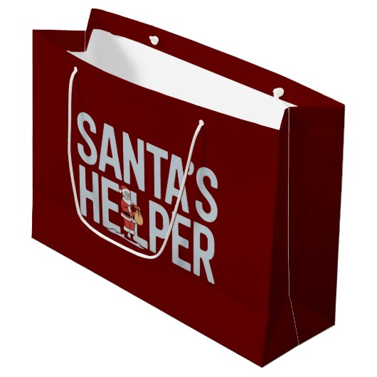 Weihnachten: Helfer Große Geschenktüte (Vorderseite Schrägansicht)