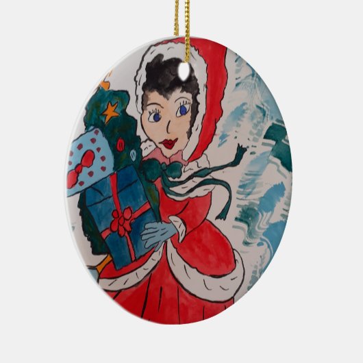 Weihnachten: Helfer Keramik Ornament (Rechts)