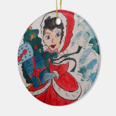 Weihnachten: Helfer Keramik Ornament (Links)