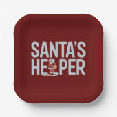 Weihnachten: Helfer Pappteller (Vorderseite)