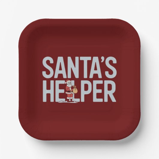 Weihnachten: Helfer Pappteller (Vorderseite)