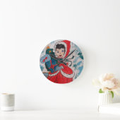 Weihnachten: Helfer Runde Wanduhr (Zuhause)