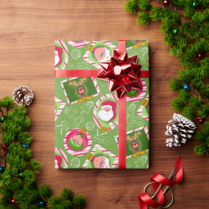 Weihnachten - Helfer von Red & Green Santa's Geschenkpapier