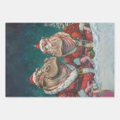 Weihnachten Herr & Mrs. Hippo Decoupage Geschenkpapier Set (Vorderseite 3)