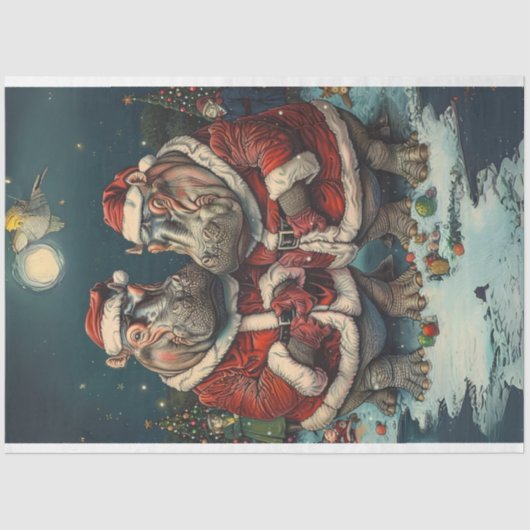 Weihnachten Herr Santa Claus Decoupage Seidenpapier (Vorderseite)