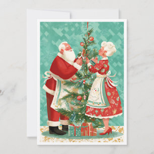 Weihnachten Herr und Frau Claus Retro Vintage Einf