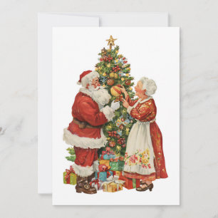 Weihnachten Herr und Frau Claus Retro Vintage Einf