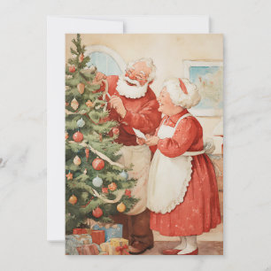 Weihnachten Herr und Frau Claus Retro Vintage Einf