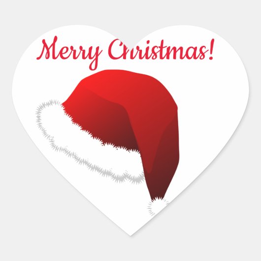 Weihnachten!_ Herz-Aufkleber (Vorderseite)