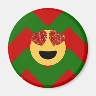 Weihnachten Herz Auge Emoji Magnet