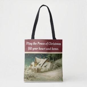 Weihnachten Herz und Zuhause Tasche