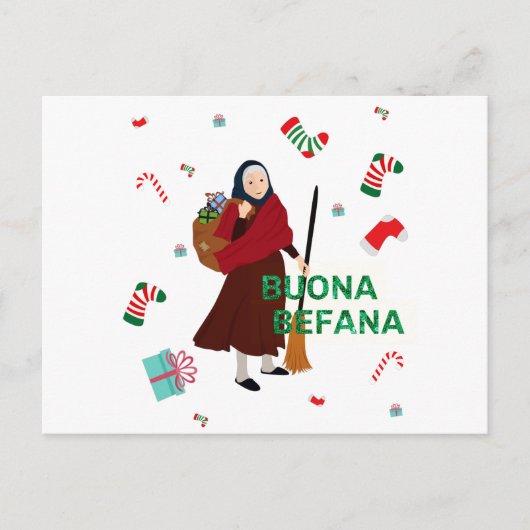 Weihnachten Hexe buona Befana (Vorderseite)