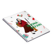 Weihnachten Hexe buona Befana Notizblock (Rechte Seite)